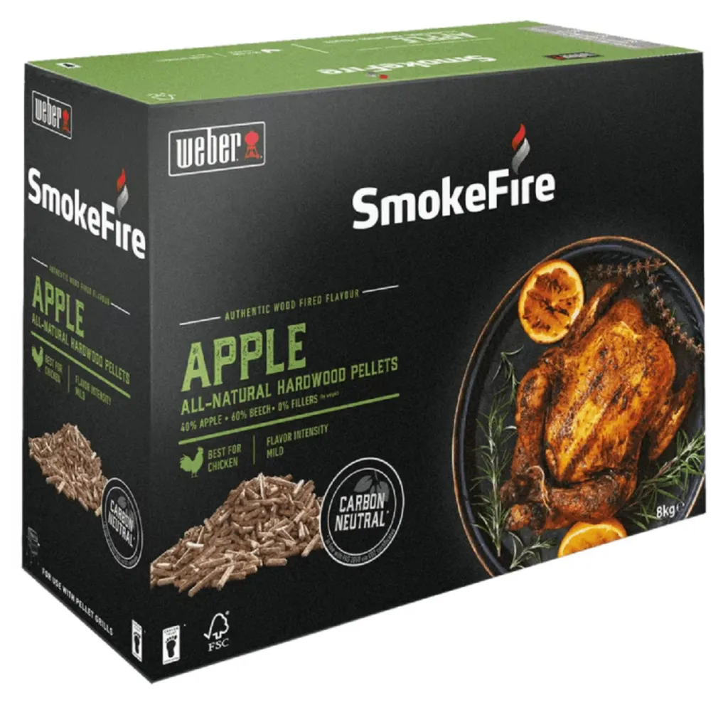 Granulés Weber bois de pomme 8 kg : fini les fumées amères et noires