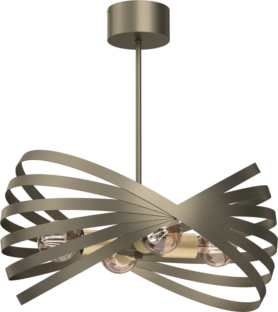 Suspension Design Sparkle pour Table à Manger Or Titane 4 Ampoules E14