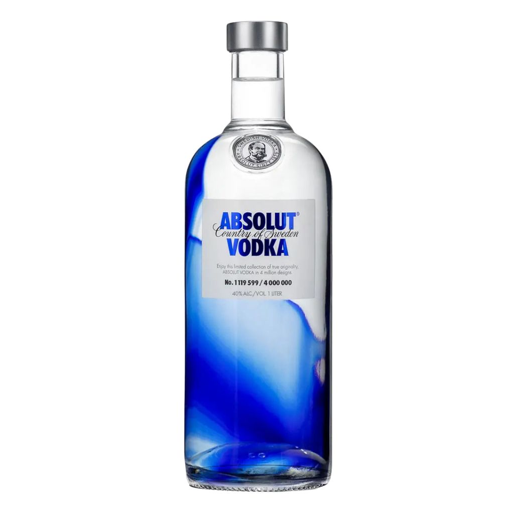 Absolut Vodka Originality 1L Limited Edition 2013 – Einzigartige Glaskunst Wodka Flasche mit kobaltblauem Design – Absolut Wodka im Sammlerflas...