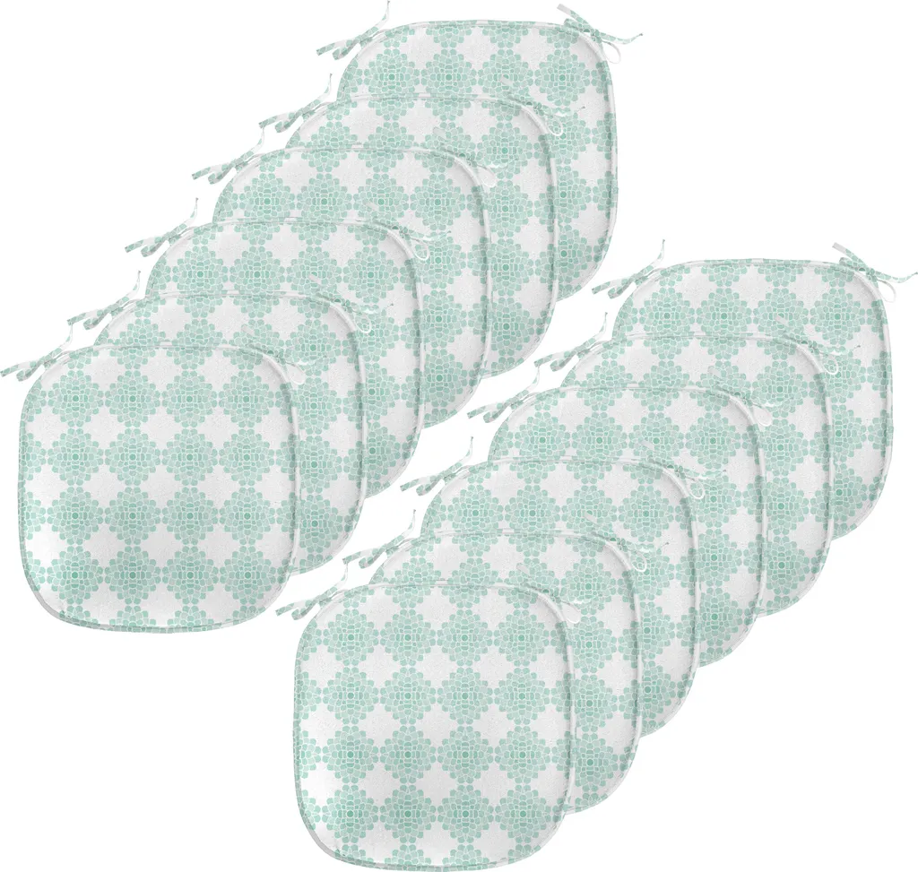 Coussin de Chaise Imperméable 40x40 cm pour Salle à Manger Lot de 12