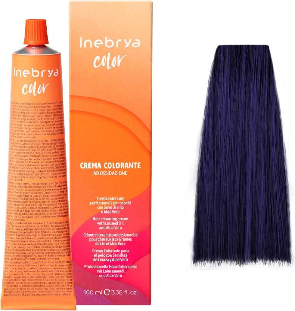 Inebrya Color 3/10 Dunkelbraun Indigo Blau Haarfarbe 100 ml