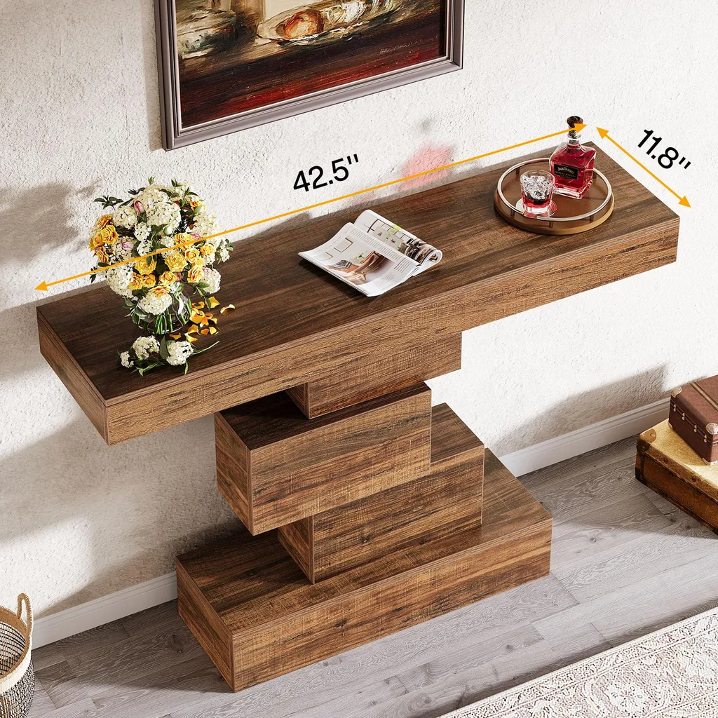 Console d'Entrée Stable pour Petits Espaces Table d'Appoint Anti-Rayure - 8
