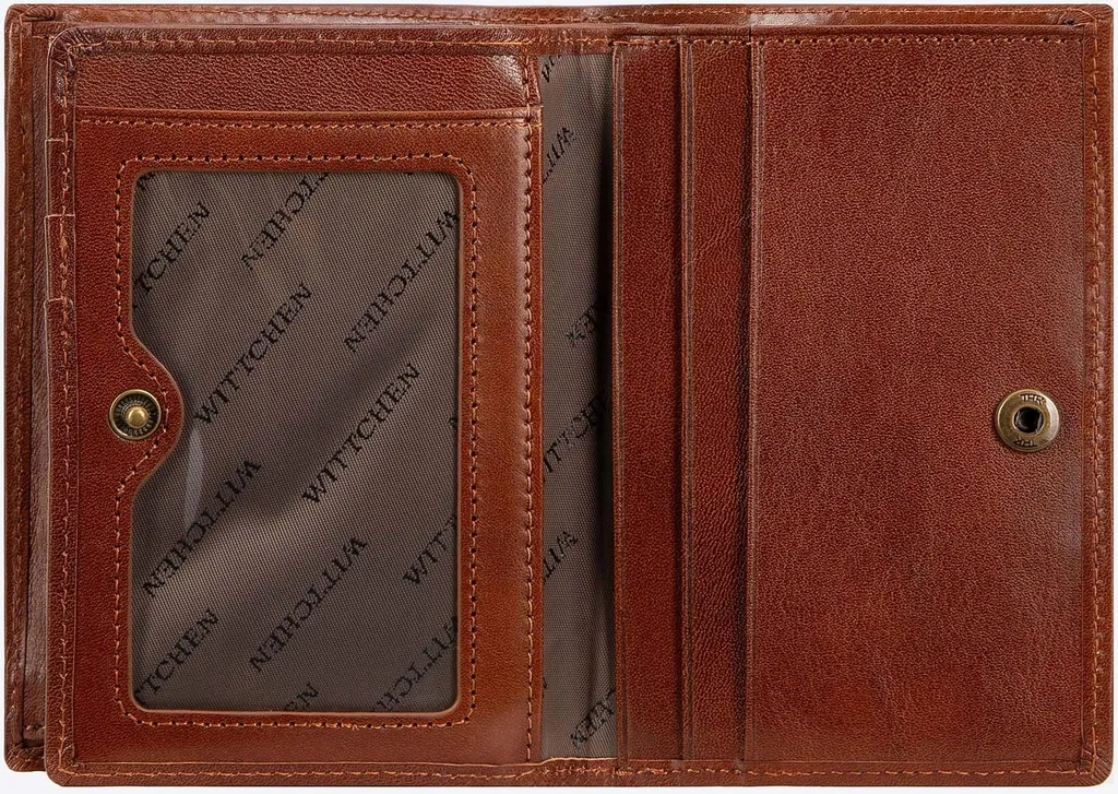 Portefeuille Vertical en Cuir Marron Clair Idéal pour Voyage et Travail
