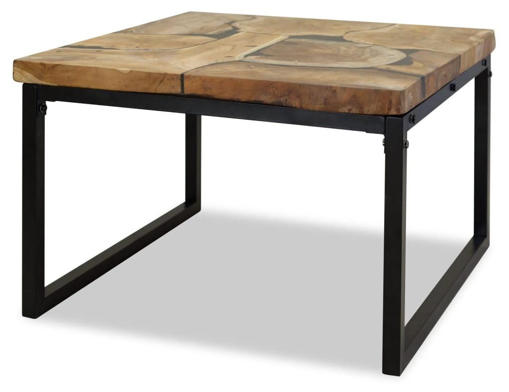 vidaXL Konferenčný stolík z teakovej živice 60x60x40 cm Obrázok produktu 