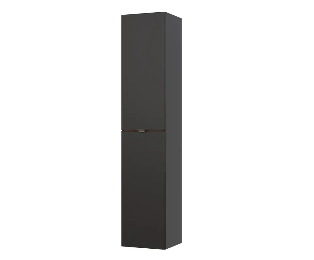 Armoire haute pour salle de bain : gagnez de la place en noir et bois