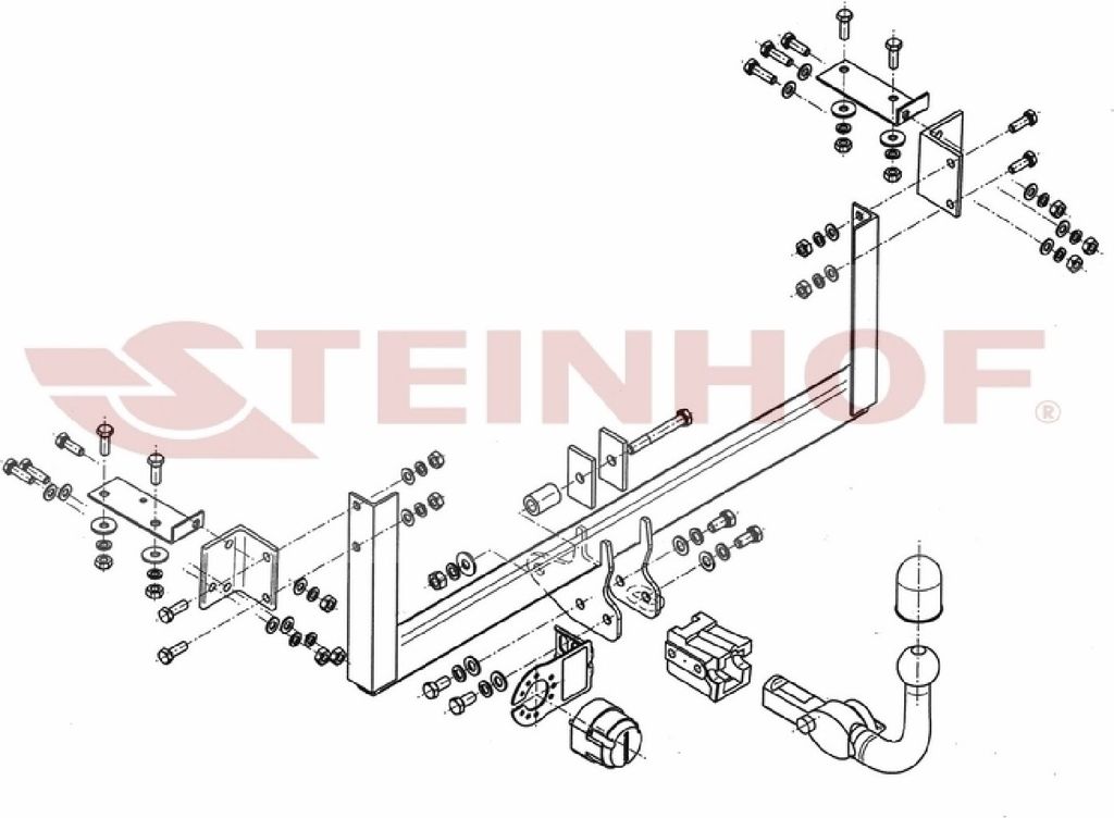 Z547313 Anhängerkupplung passend für NISSAN Pixo 2009-2013 abnehmbar