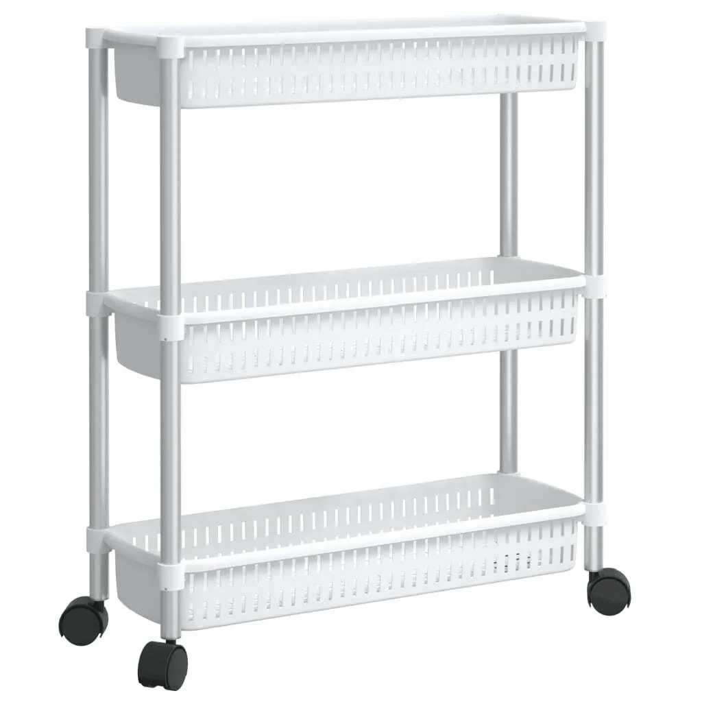 Gagnez de la place avec ce chariot de rangement 3 niveaux en aluminium