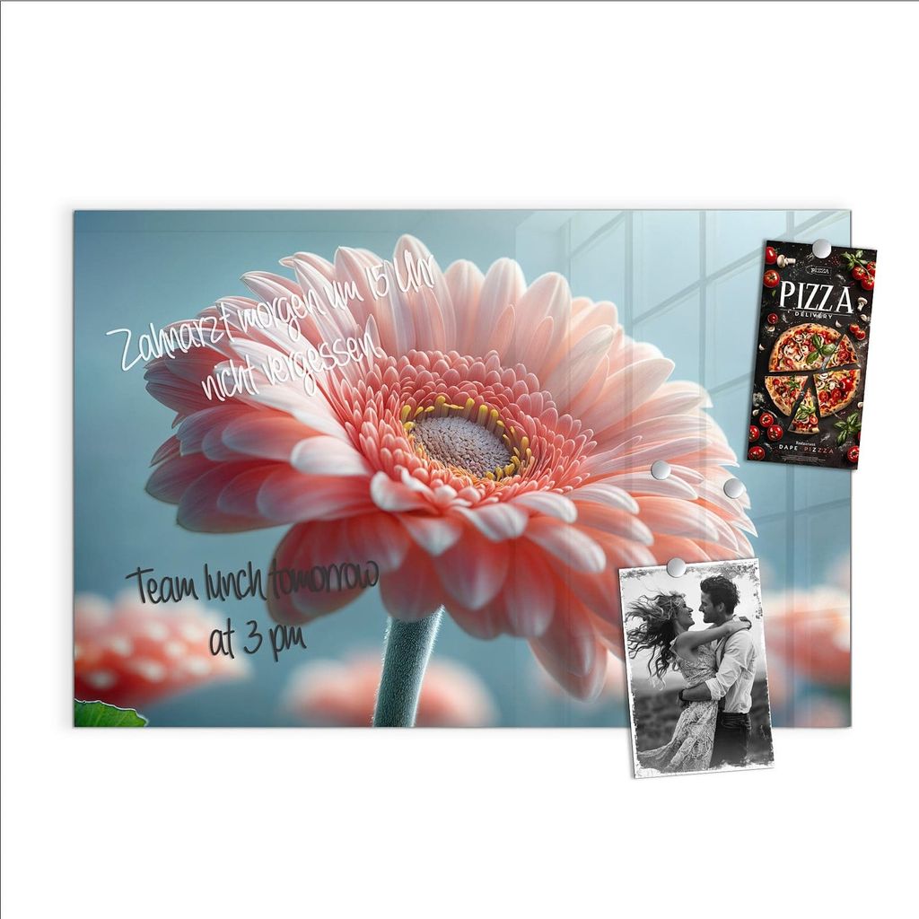 Magnettafel 60x40cm Pinnwand Whiteboard beschreibbar - Blumenpracht