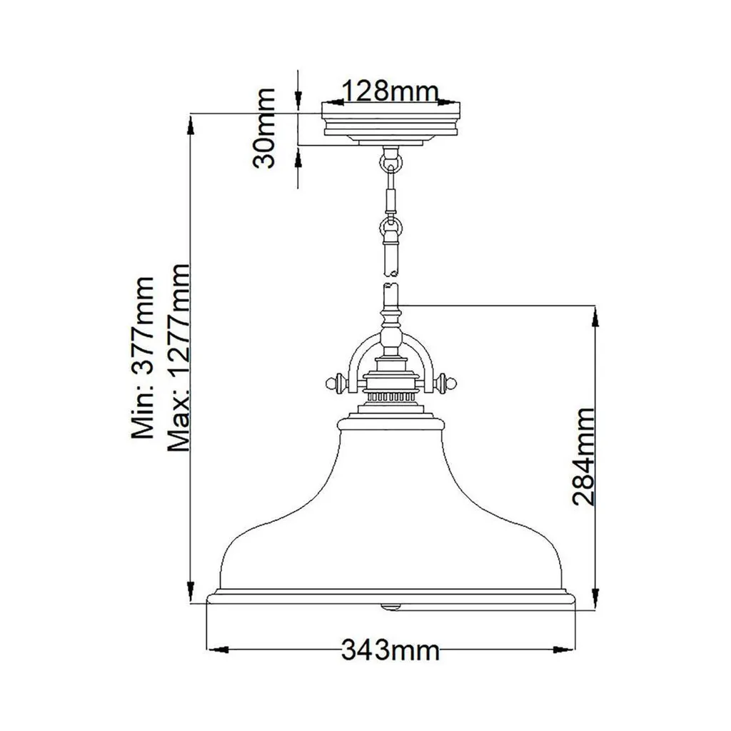 Lampe à suspendre Emery en laiton vieilli - Luminaire de cuisine vintage