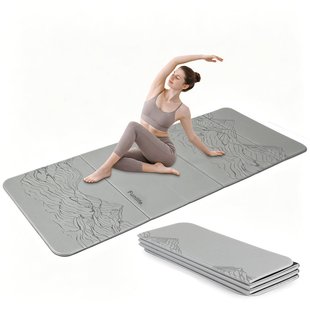 FunLife Opvouwbare Yogamat XXL, 190x66 cm – 10 mm dik, Productafbeelding 