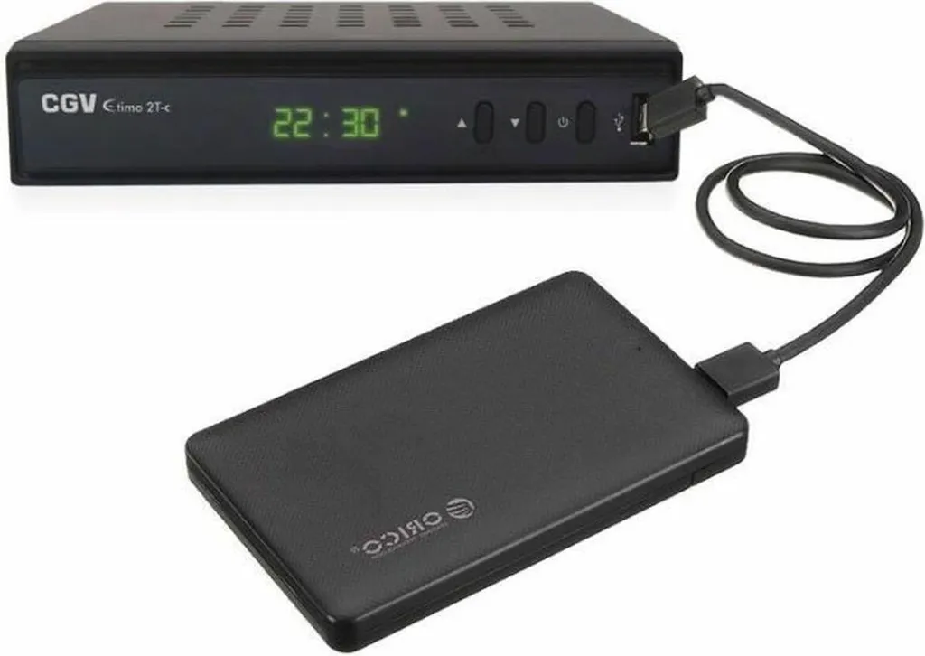 Décodeur TNT HD CGV ETIMO 2TC avec double tuner TV et port USB