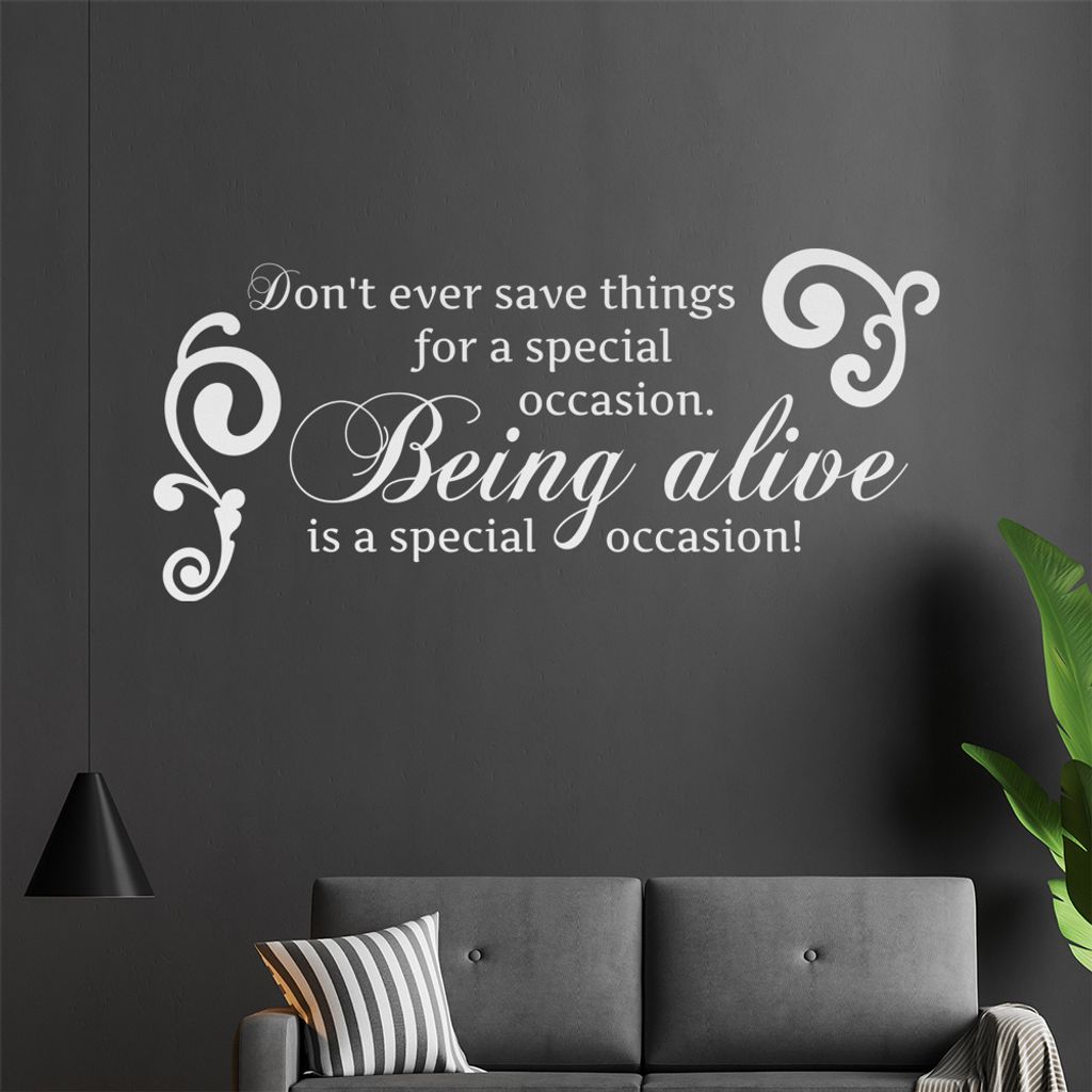 Don't ever save... Wandtattoo in 6 Größen - Wandaufkleber Wall Sticker - Dekoration, Küche, Wohnzimmer, Schlafzimmer, Badezimmer