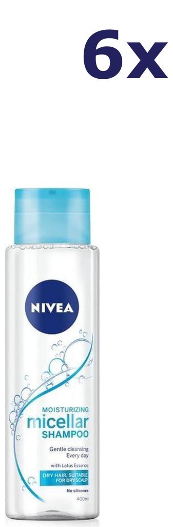 6x Nivea shampoo Micellair Hydrating 400ML