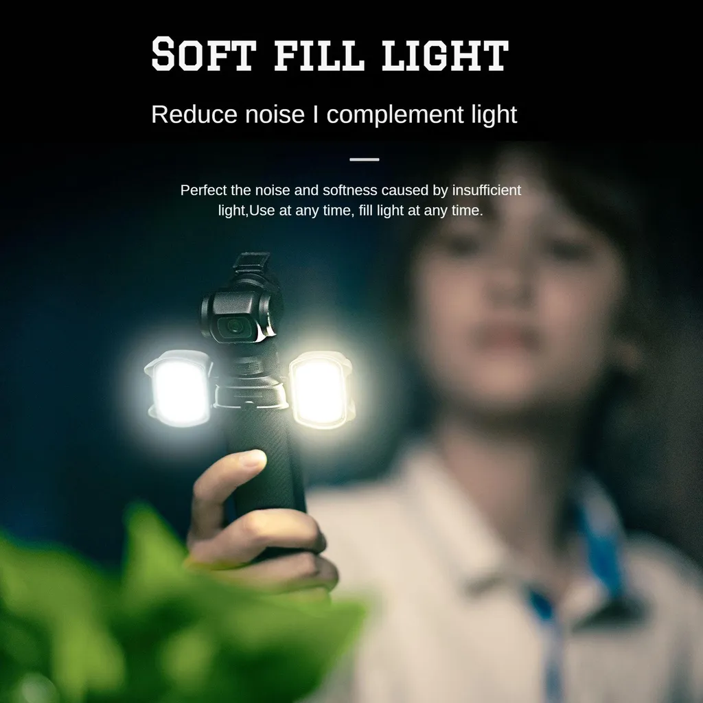 Éclairage Magnétique 360° pour Osmo Pocket 3 - LED Multi-Modes Compact