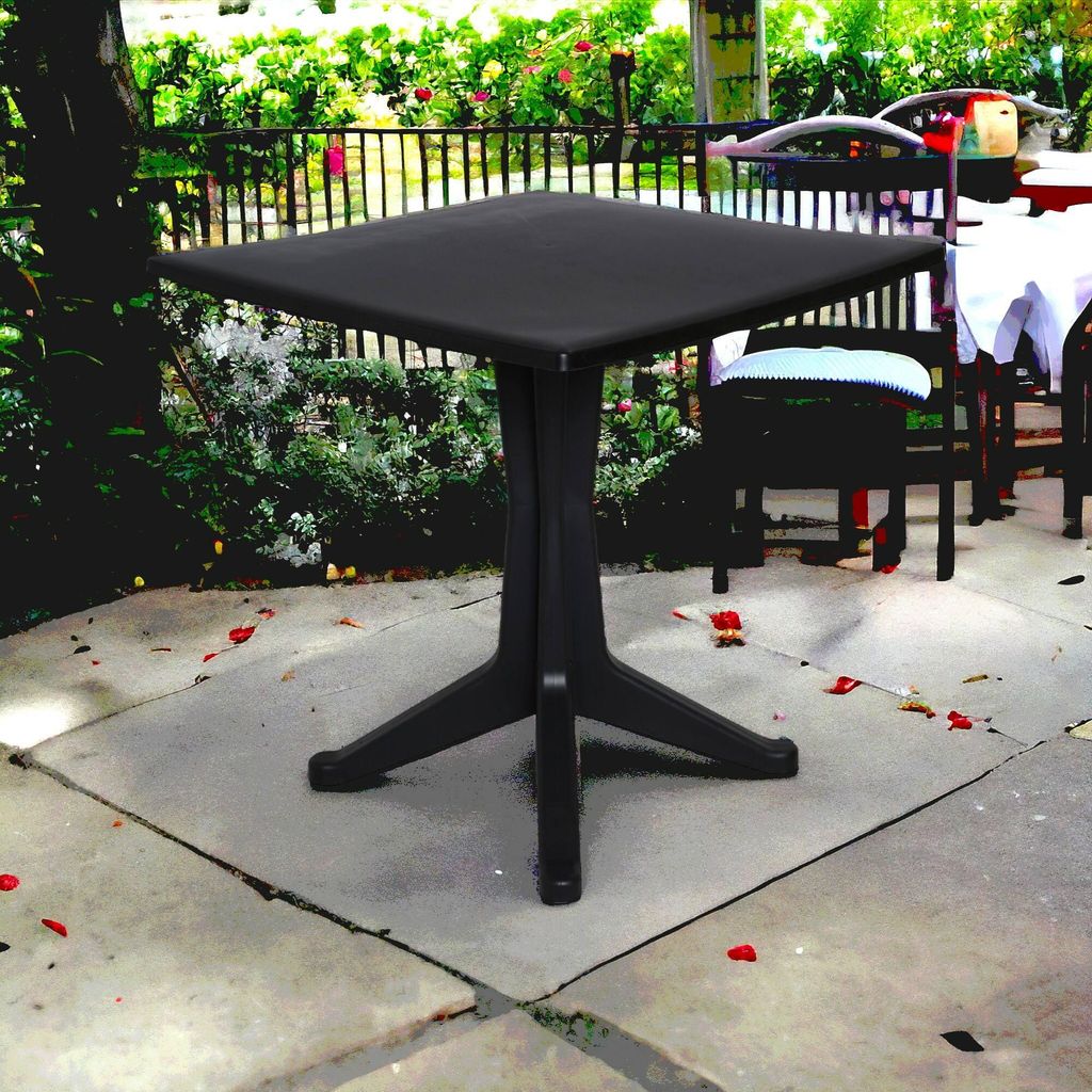 PROGARDEN Tisch Ponente 70 x 70 cm anthrazit quadratisch