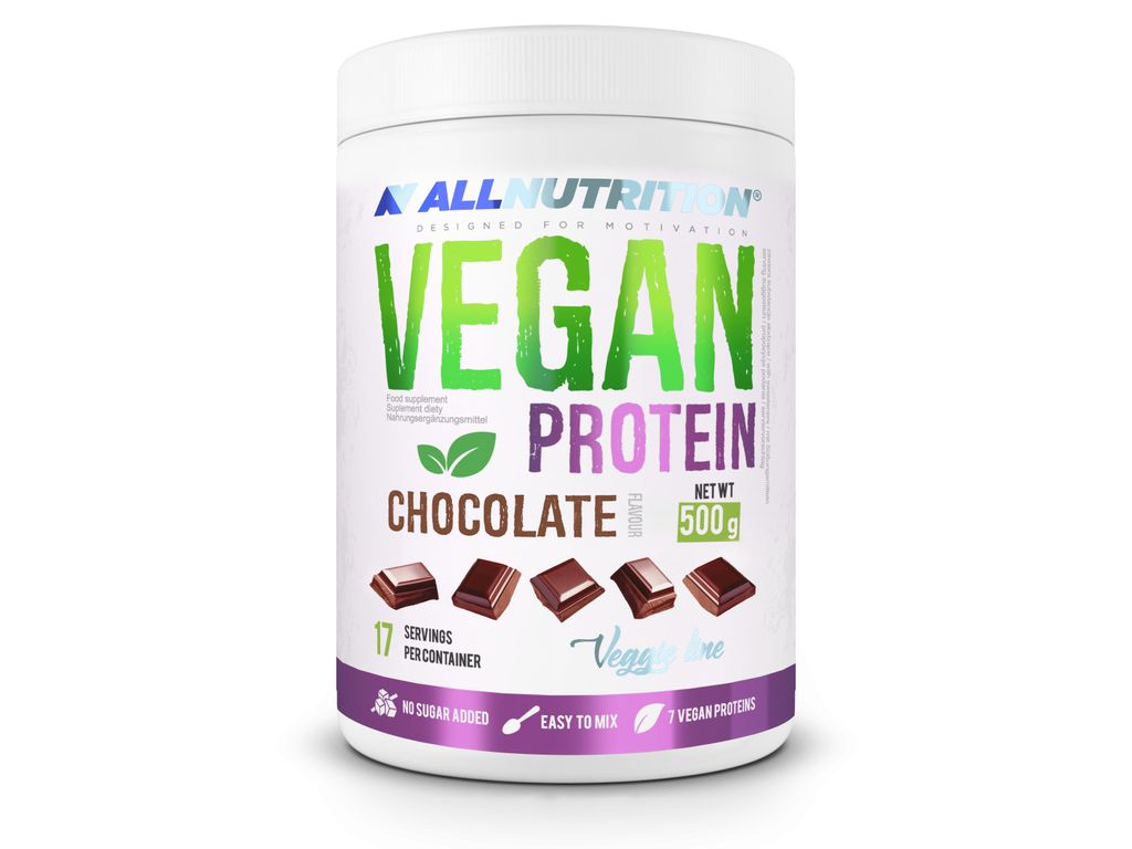 ALLNUTRITION Vegan Protein 500g Schokolade Veganes Eiweiß Veganes Protein