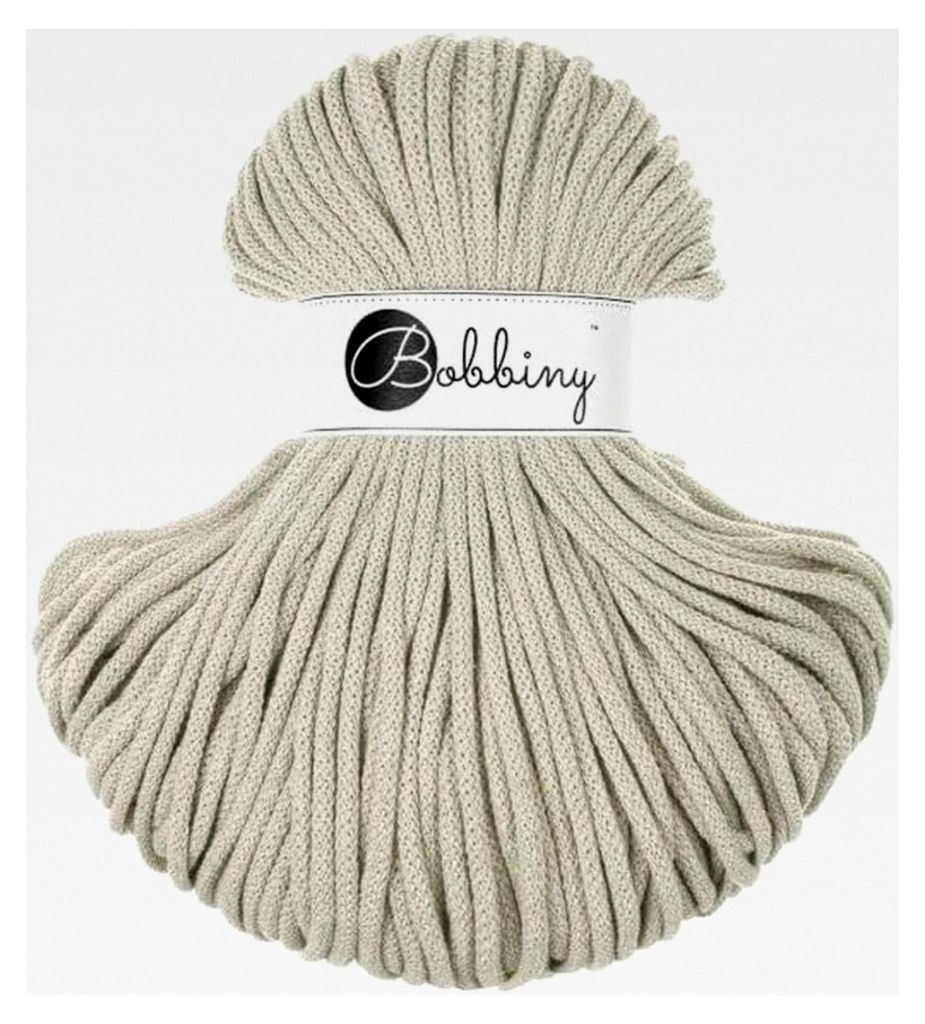 Baumwoll-Flechtschnur - 5mm x 100m - Vielseitige Kordel für Makramee, Häkeln, Stricken und Basteln - Bunte Bastelschnur - Pale Olive