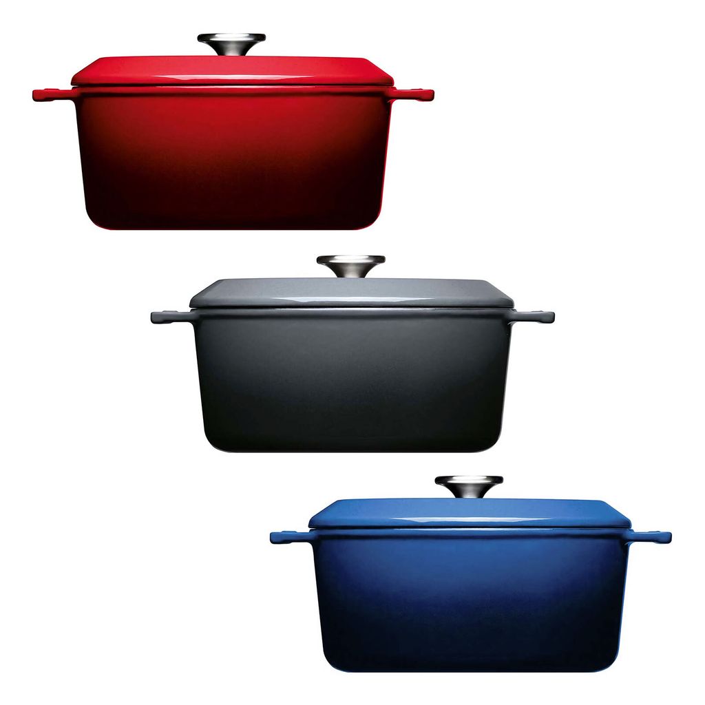 Woll Iron Gusstopf 24 cm inkl Deckel, Farbe:Rot