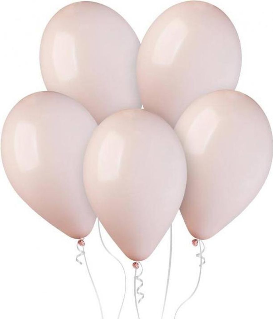 Pastellfarbene Latexballons „Shell“ in Hellrosa, 30 cm, 100 Stück