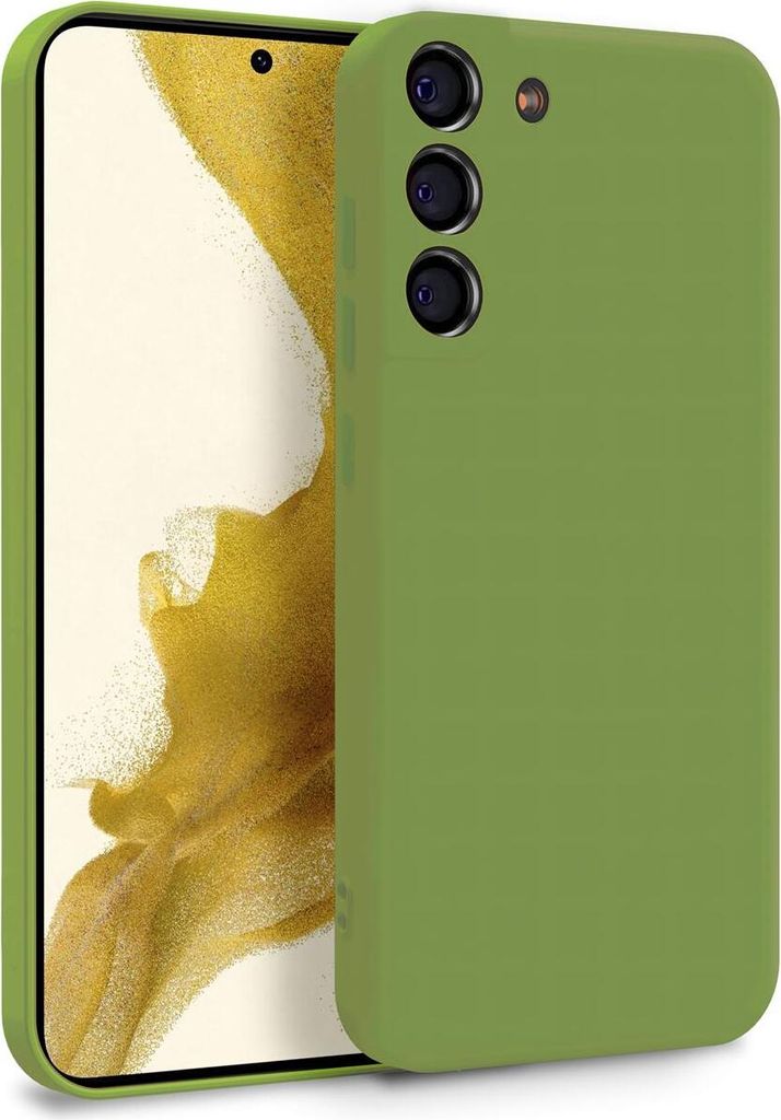 Hülle für Samsung Galaxy S22 - 2-lagige Handyhülle Cover aus Silikon in Grün