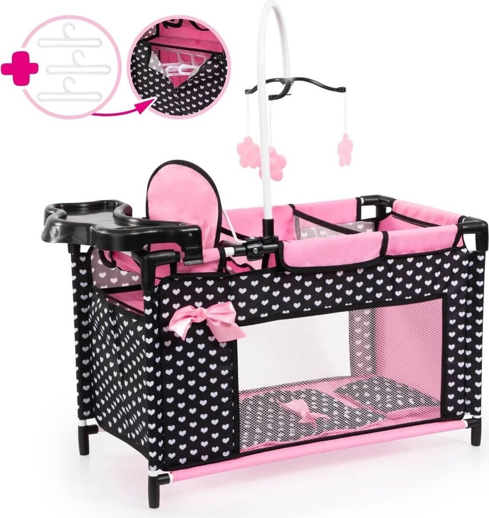 Bayer Design 62660AA Poppenbed met kast, zitje, verstelbare Productafbeelding 