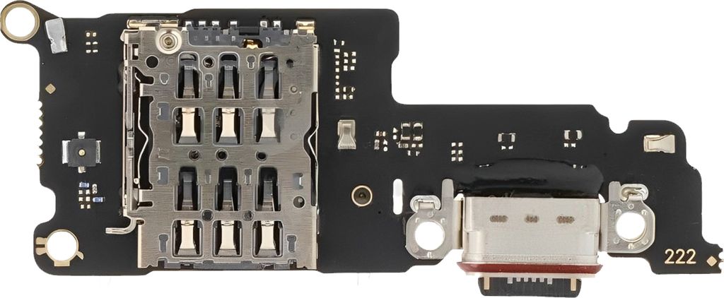 Clappio, Ladeanschluss, Mikrofon, SIM-Kartenleser Realme 12 Pro / 12 Pro Plus, Schwarz