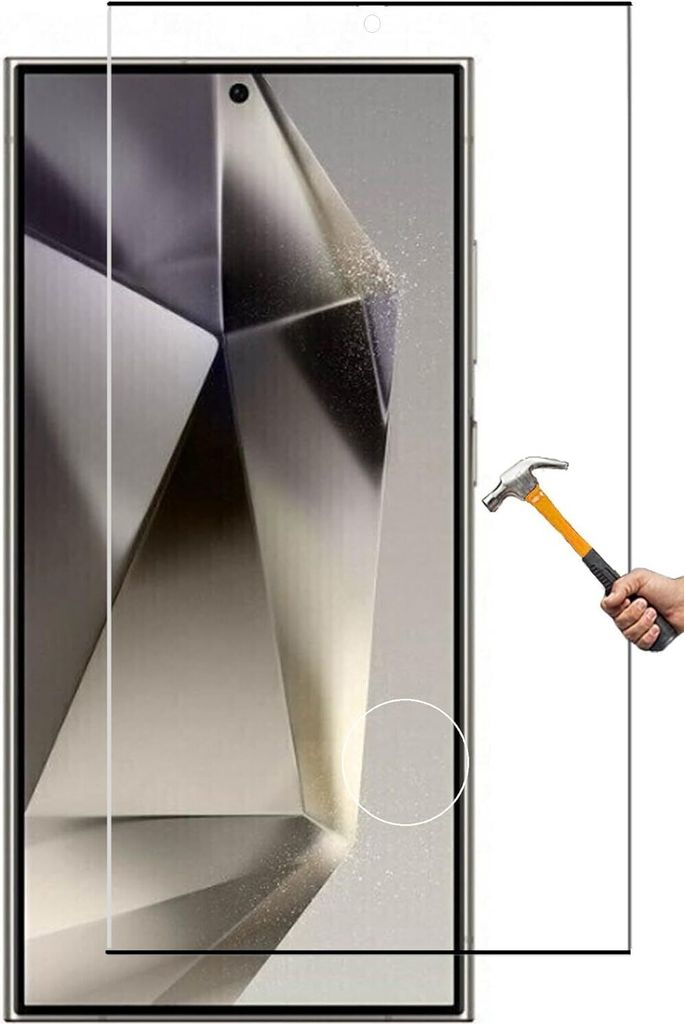 ino 3D Schutzglas kompatibel mit Samsung Galaxy S24 Ultra Panzerglas Fingerprint Unlock Panzerfolie Displayschutzglas Glasfolie Displayglas 9H