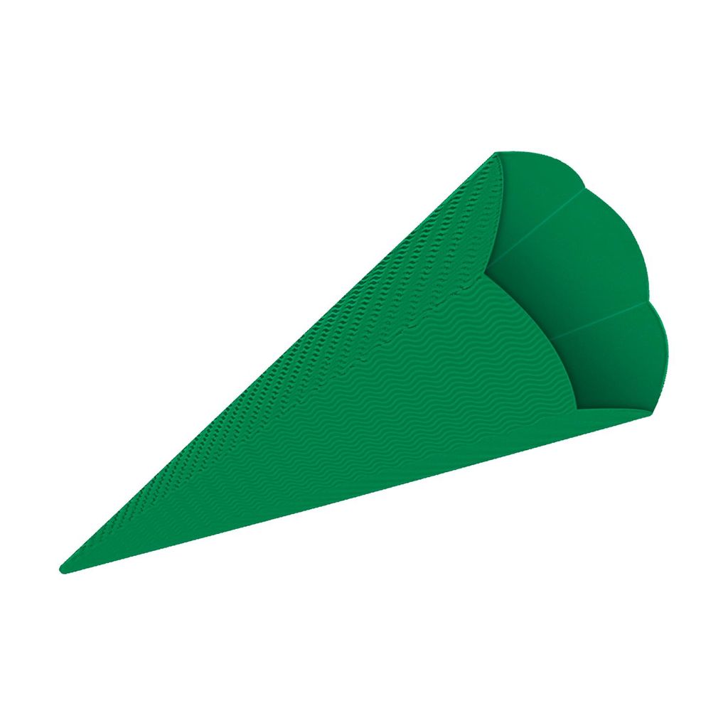 3D Color Schultüten Bastelwellpappe 68CM GRÜN - Schultüten Produktbild 