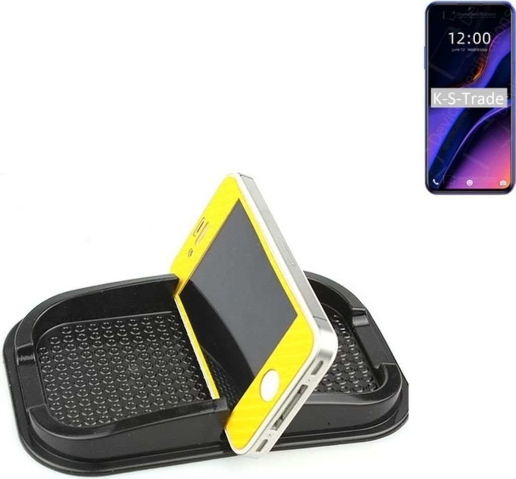 K-S-Trade Auto Anti Rutsch Matte Smartphone-Halter kompatibel mit Doogee X95 Haft Pad Armaturenbrett Handy-Halterung Silikon