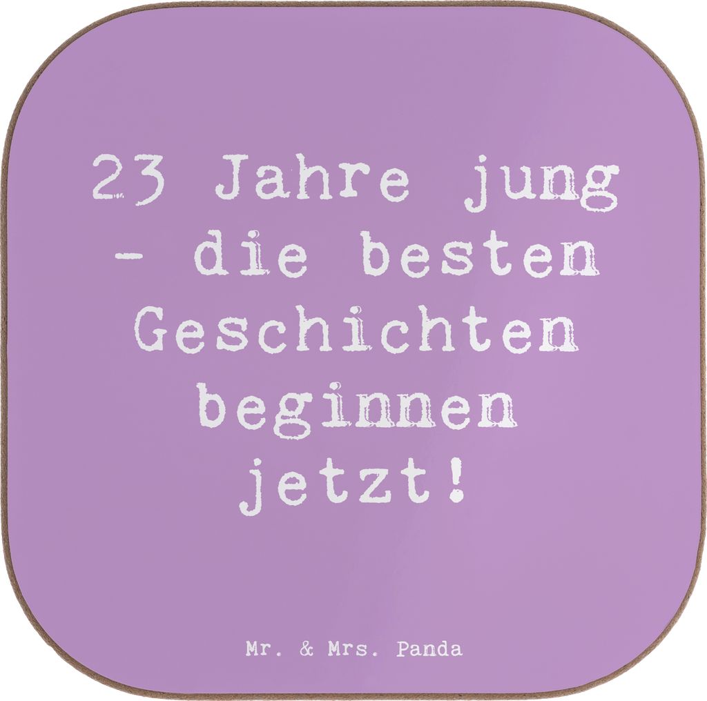 Mr. & Mrs. Panda Tischuntersetzer Spruch 23. Geburtstag Produktbild 
