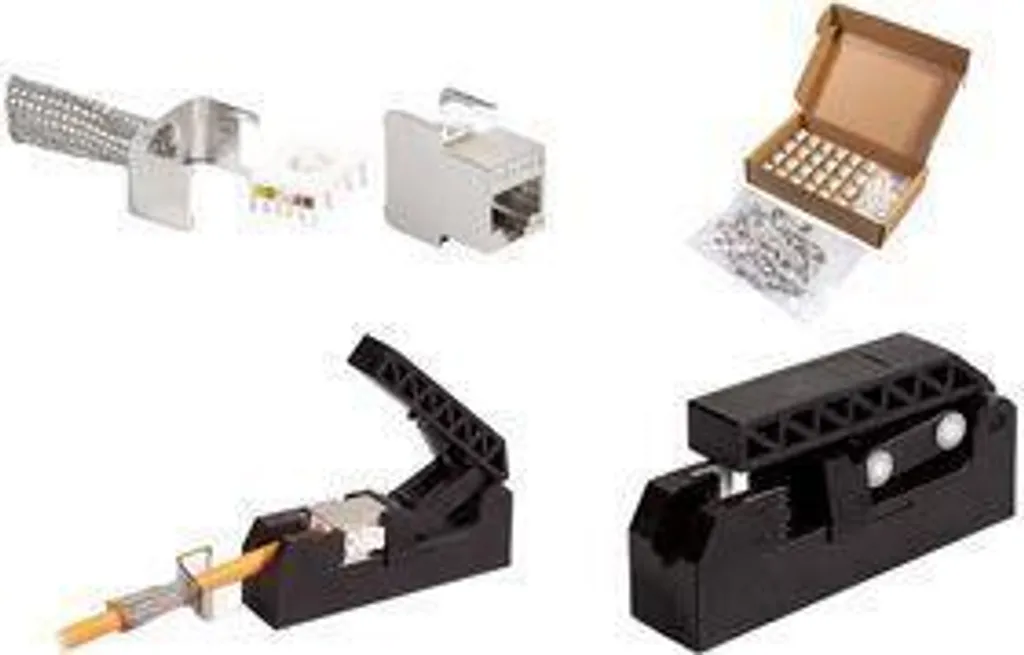 Module Keystone Cat.6A 10G blindé LogiLink NK4075 Classe EA - Lot de 24 - 8