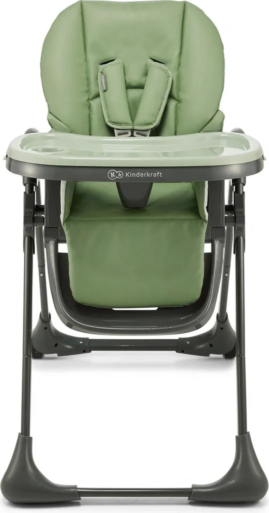 Kinderkraft TUMMIE Chaise Haute Bébé 2-en-1 Pliable Réglable en Vert