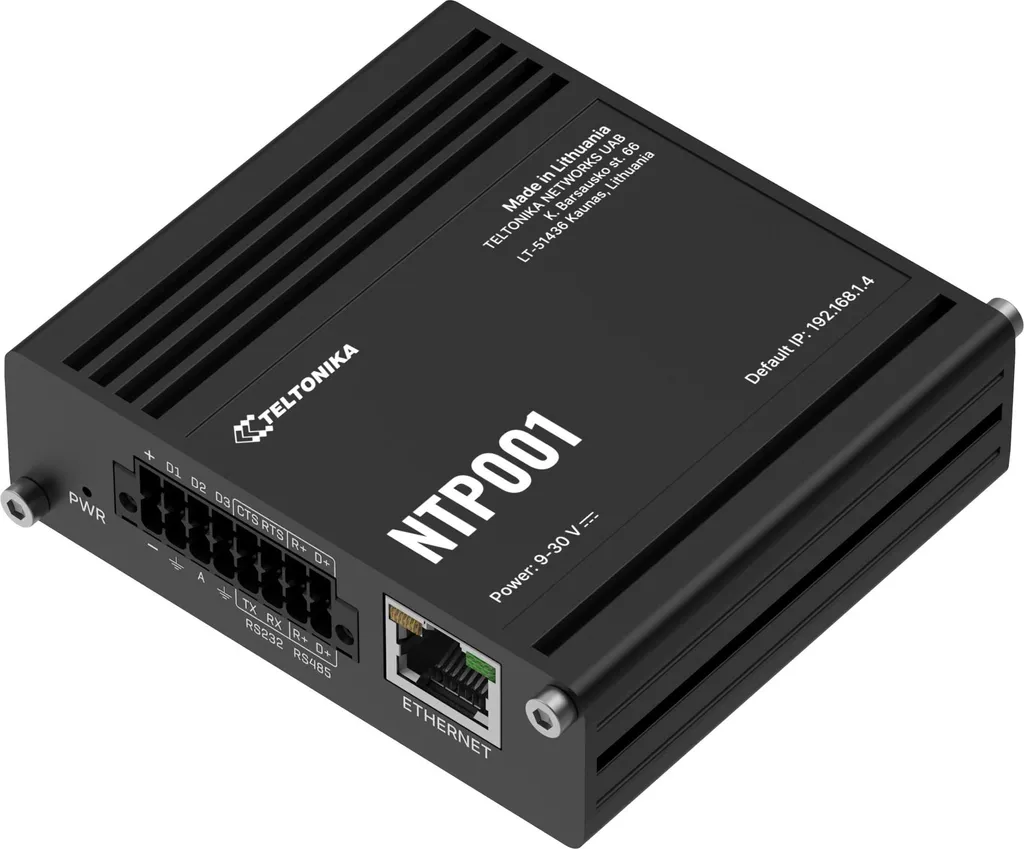 Serveur de Temps Industriel Rail DIN Teltonika NTP001 GPS Haute Précision