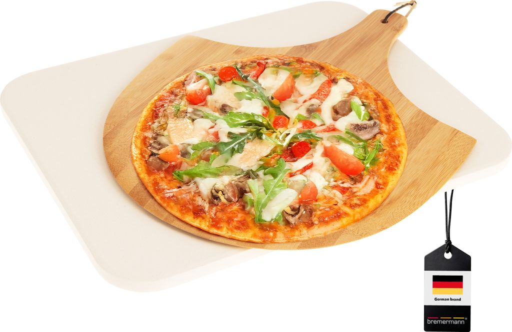 set di pietre per pizza bremermann 2 pz // pietra per pizza Immagine del prodotto 