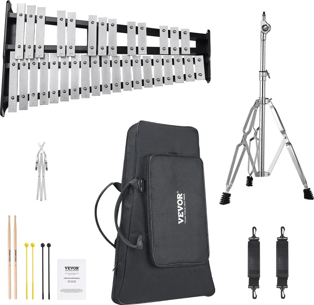 Xylophone Carillon 32 Notes Stable : Pack Complet avec Support et Accessoires - 9