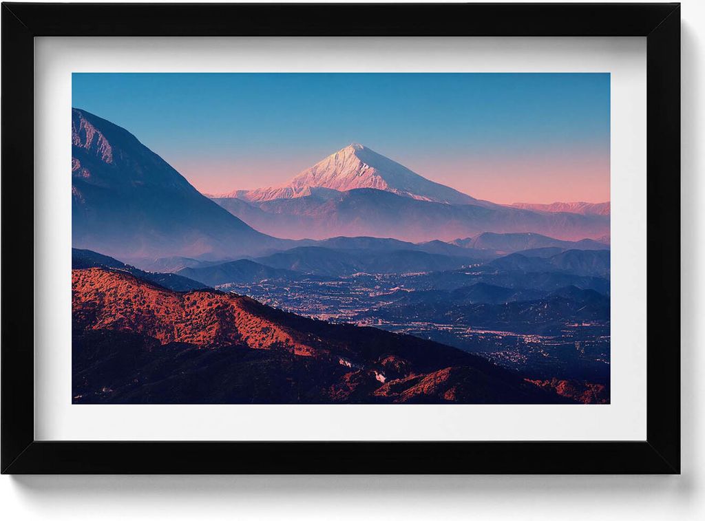 Berge in San Antonio USA– Wandbild mit Rahmen – Gerahmtes Bild – Wanddekoration – 30x20 cm – Schwarz Rahmen