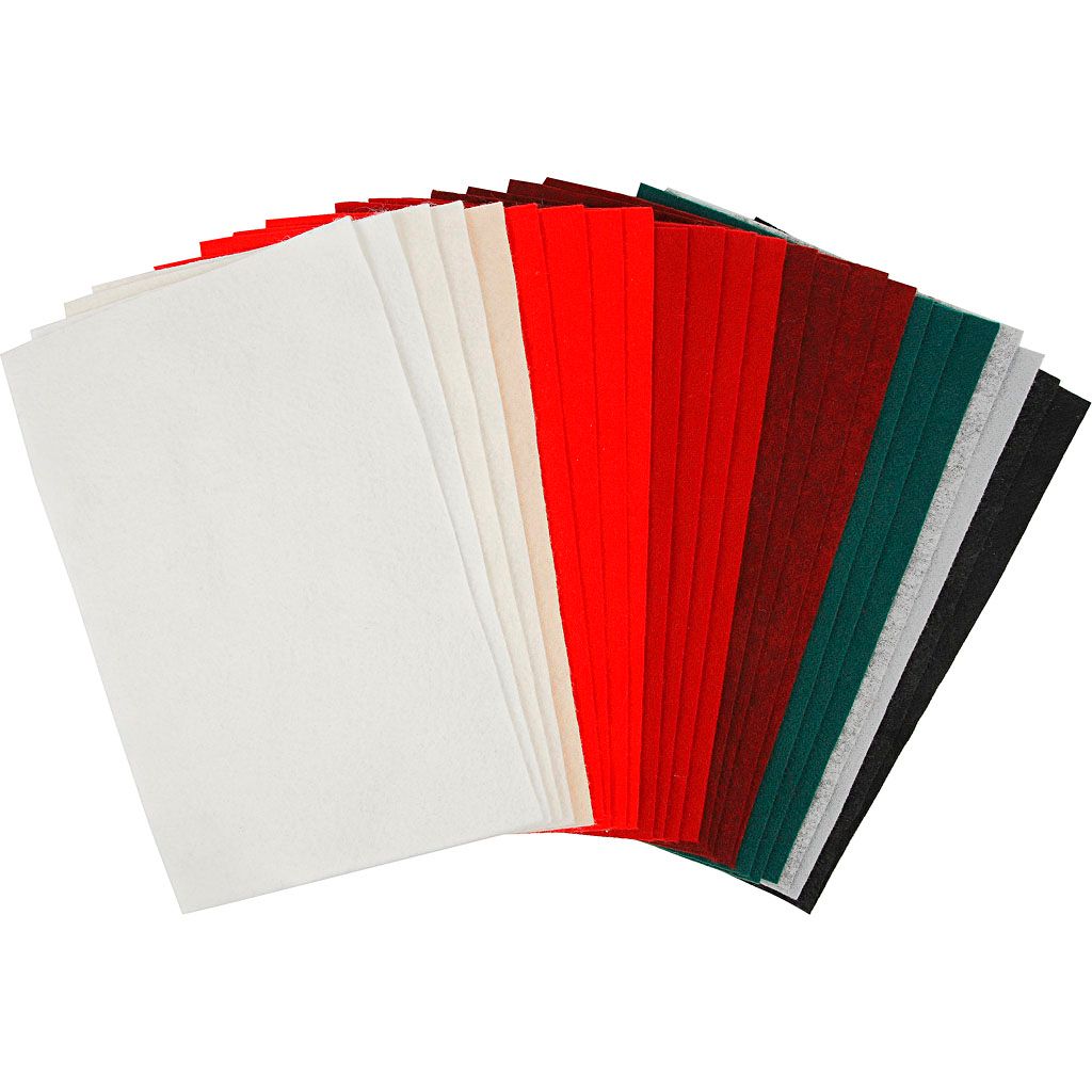 Creativ Company Bastelfilz Weihnachten A4 24 Blatt Filzset