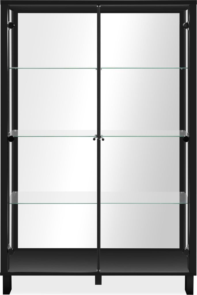 finori Albi 53A Highboard, schwarz / Spiegel Maß: B x H x T Produktbild 