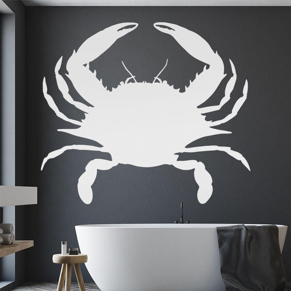 KIWISTAR Krebs - Sternzeichen Krabbe Wandtattoo in 6 Größen - Wandaufkleber Wall Sticker - Dekoration, Küche, Wohnzimmer, Schlafzimmer, Badezimmer