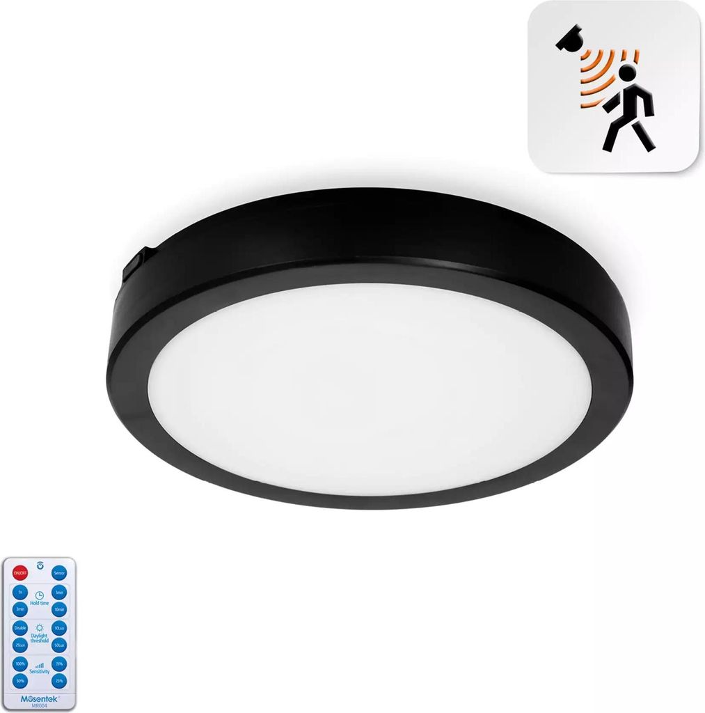 NAIROS LED Plafond mit Sensor G2 LX 24W BLACK