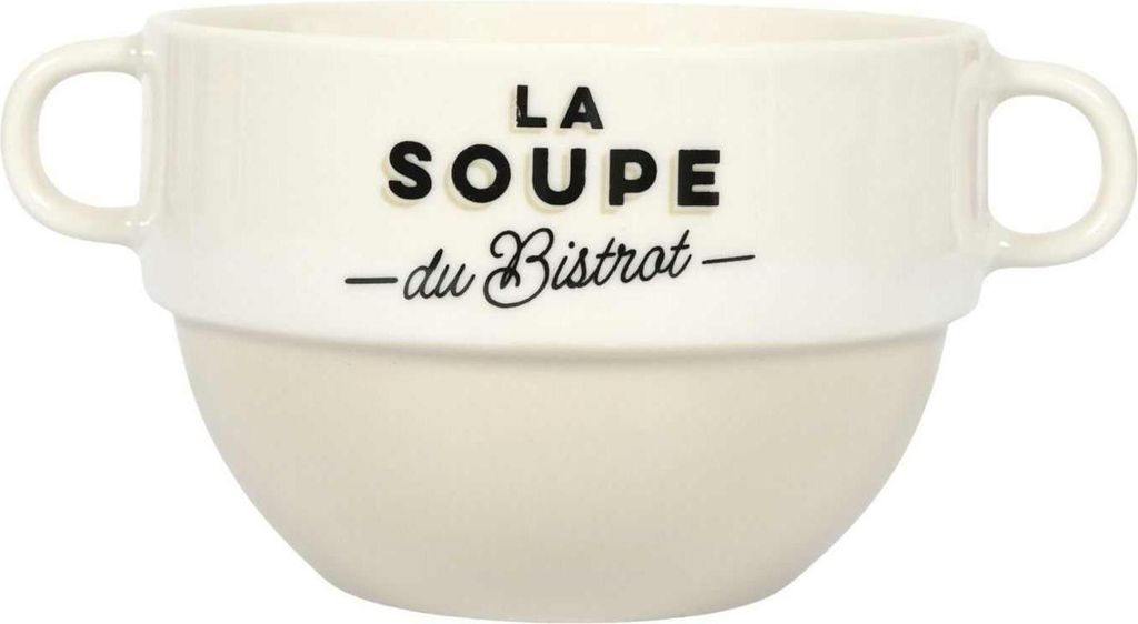 HowHomely | Bol de soupe - 450 ml - avec anse - Beige Image du produit 