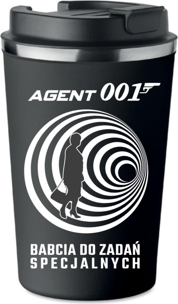 Premium Thermobecher Schwarz Oma für besondere Aufgaben Geschenk KT_253