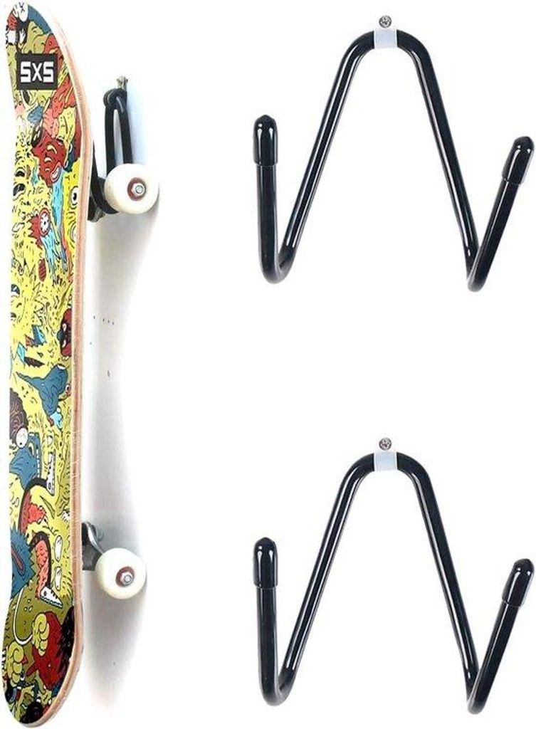 Skateboard Wandhalterung 2-teilig schwarz