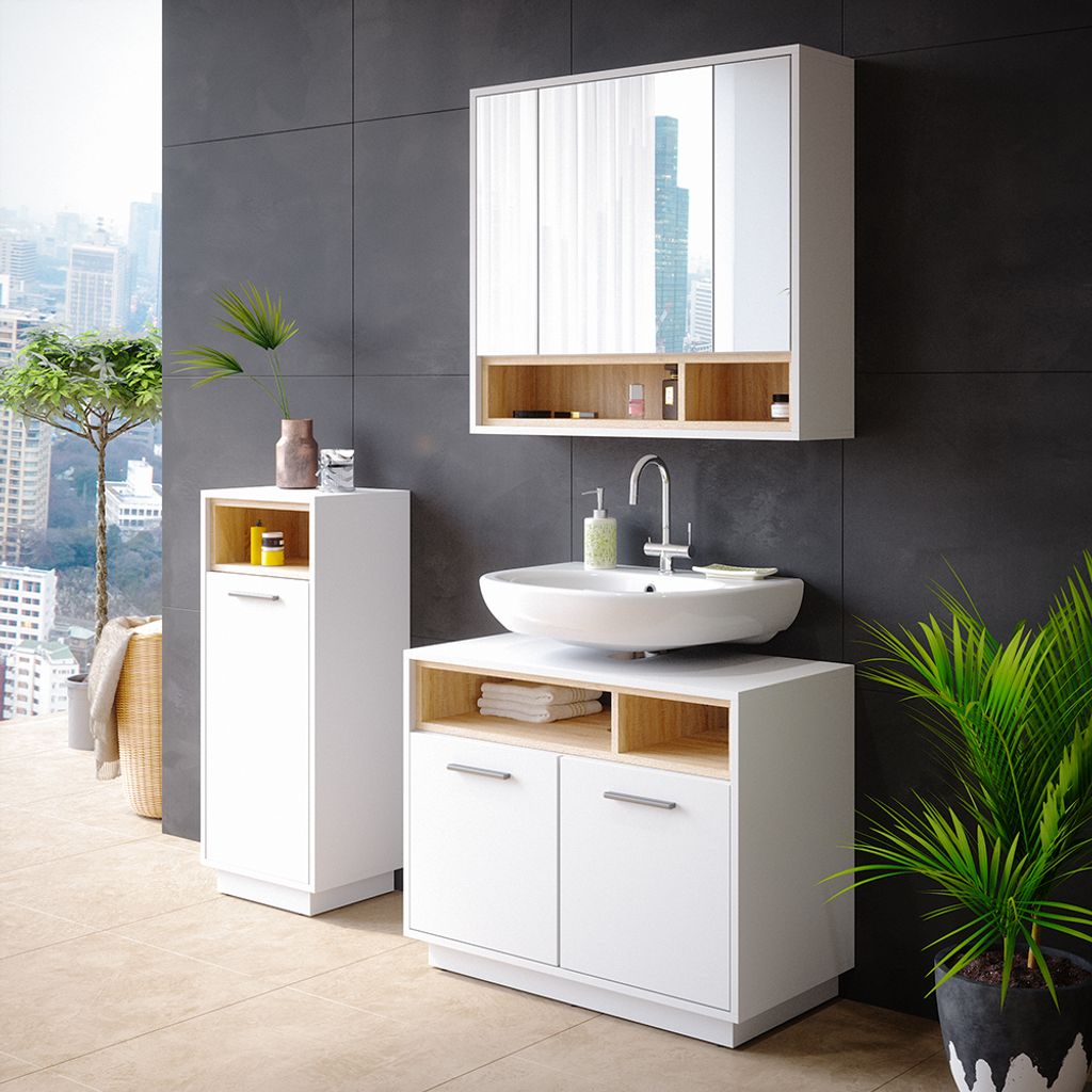 Meuble sous vasque meuble lave-mains à suspendre avec lavabo meuble de