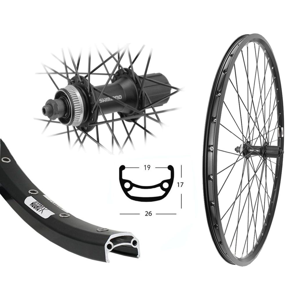 Aggro-X Hinterrad 28" Shimano Disc Centerlock schwarz MTB Produktbild 