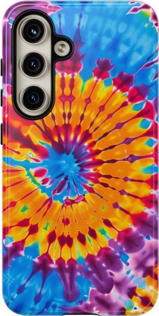 Buntes Batik-Spiraldesign – Hülle Kompatibel mit Samsung Galaxy S24