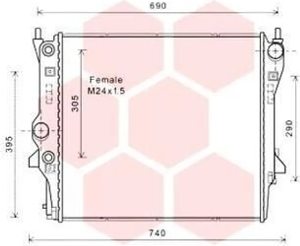 Radiateur de refroidissement moteur Jaguar S-Type et XF série 2.7 D