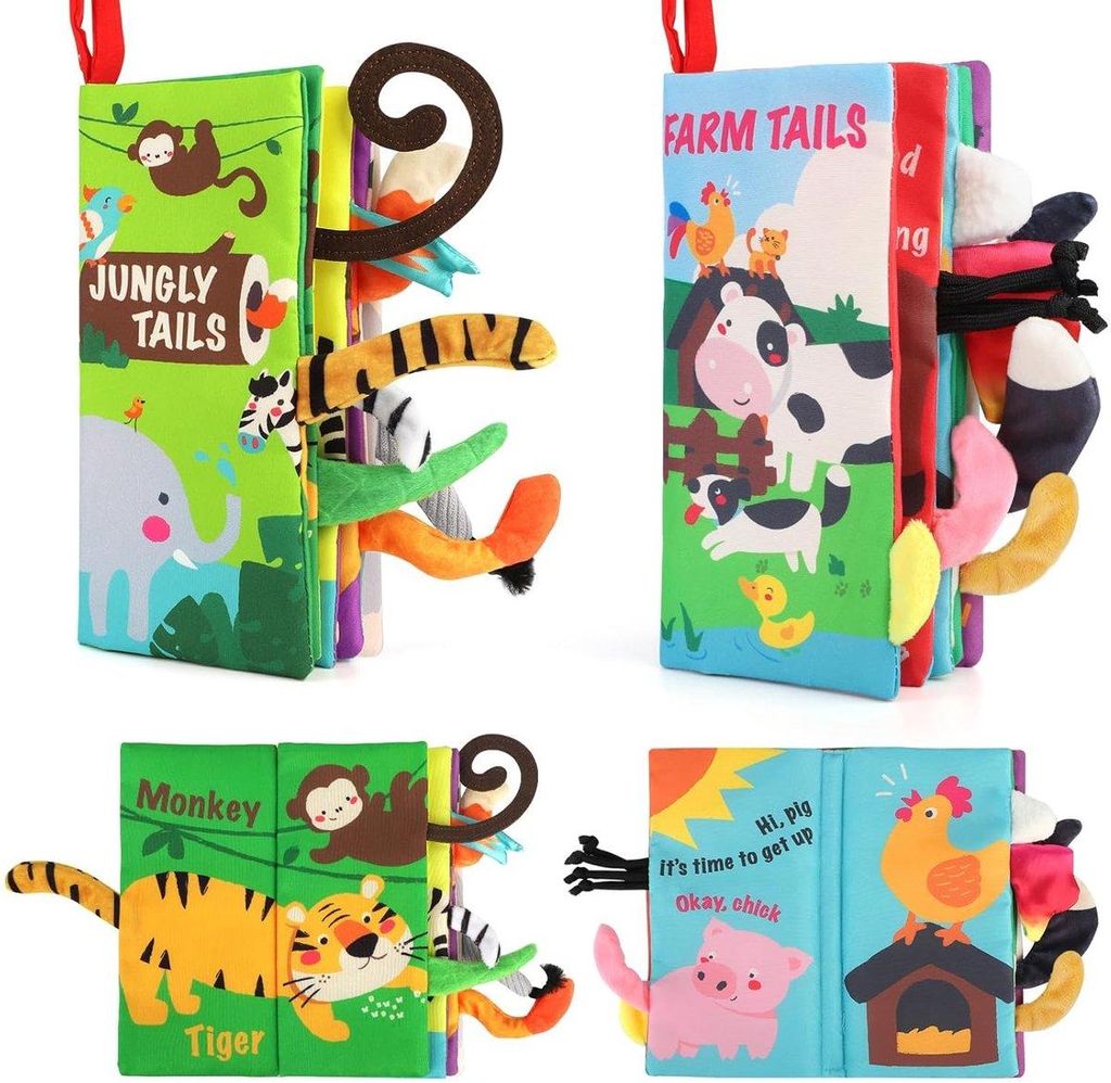 Minicee Baby Knisperboek met dierenfiguren – Sensorisch Productafbeelding 