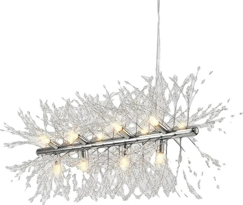 Lustre cristal grand flux lumineux pour salle à manger design