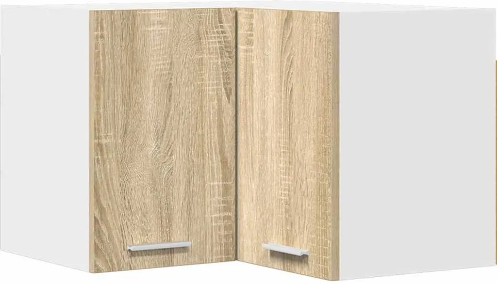 vidaXL Armadio a muro con contenitore Sonoma in rovere e bianco 57 x 57 x 40 cm